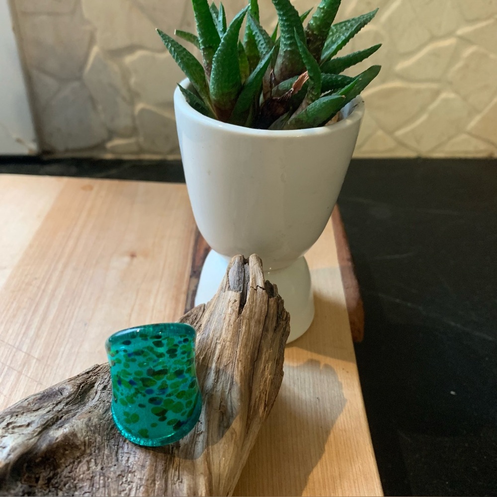 MURANO GLASS RING | Green Glass Ring